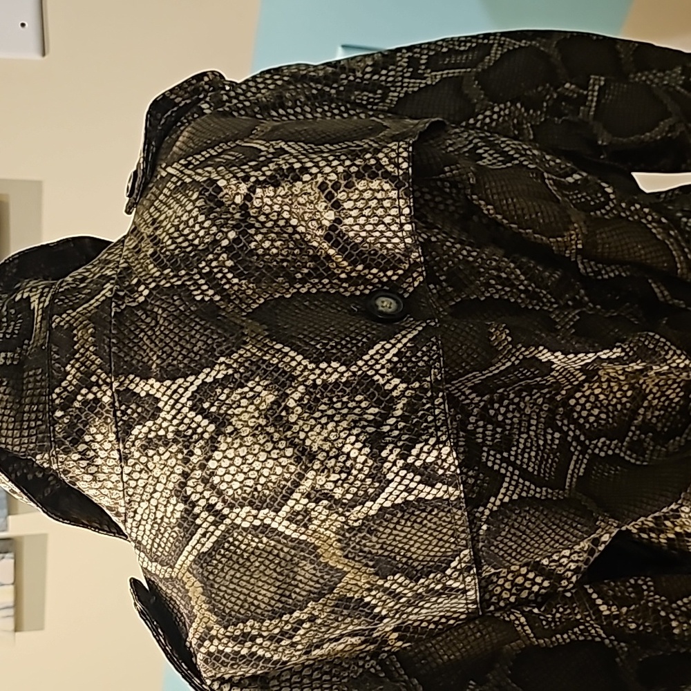 Michael Kors Snake Print Trench Coat - Picture 7 of 13